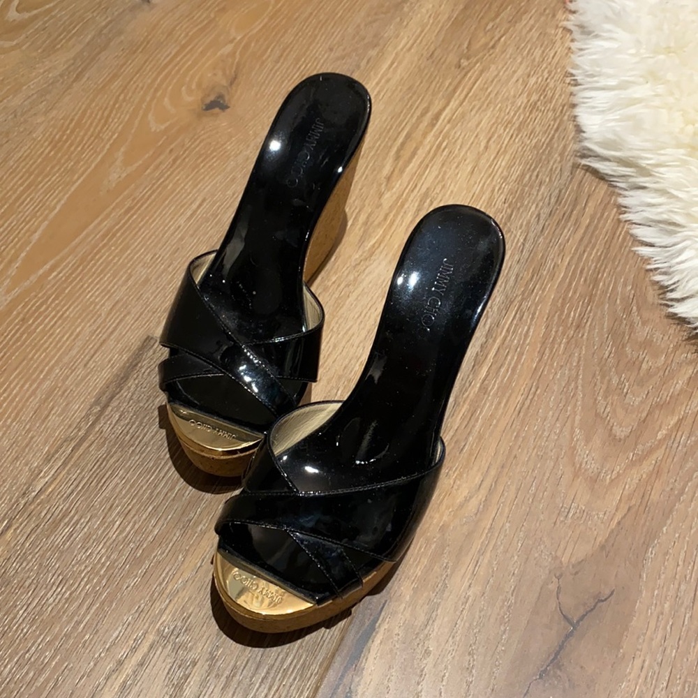 Jimmy choo black wedge size 40